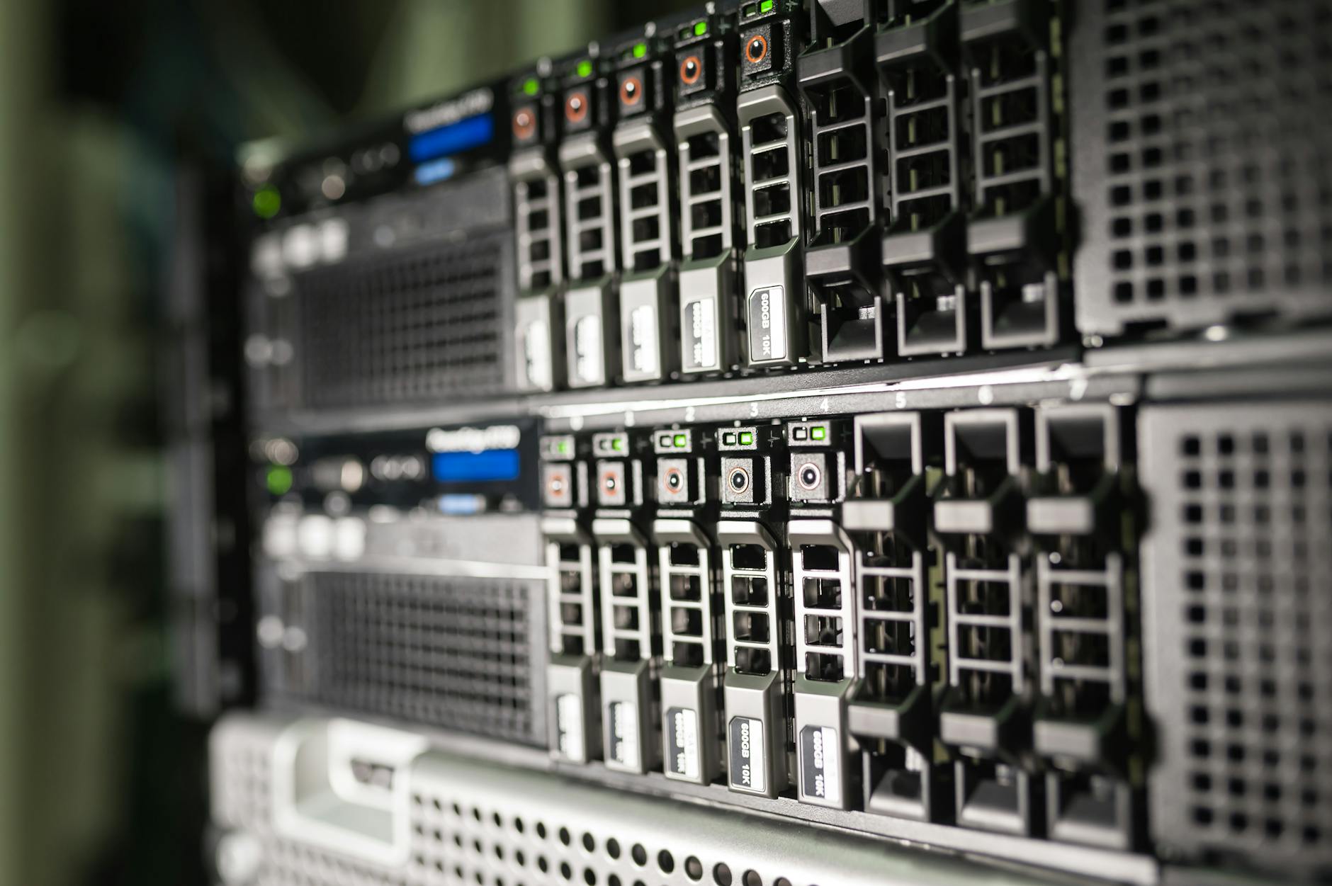 High availability server infrastructure showing redundant systems and uptime monitoring