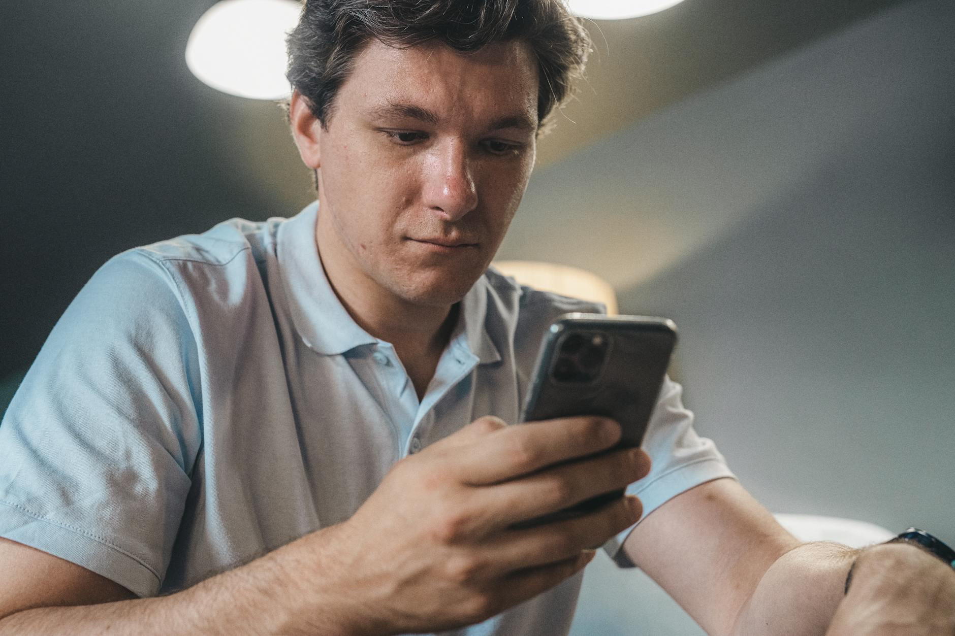 Customer using a mobile phone with app notifications and engagement features