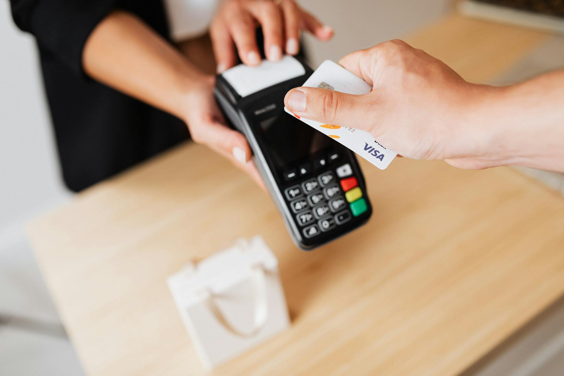Modern POS system selection showing different hardware and software options