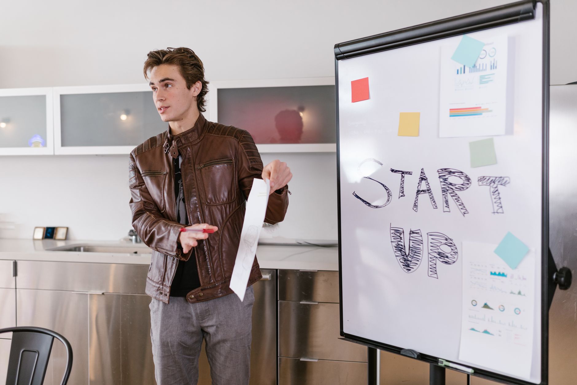 Startup founders collaborating on technology strategy and product planning
