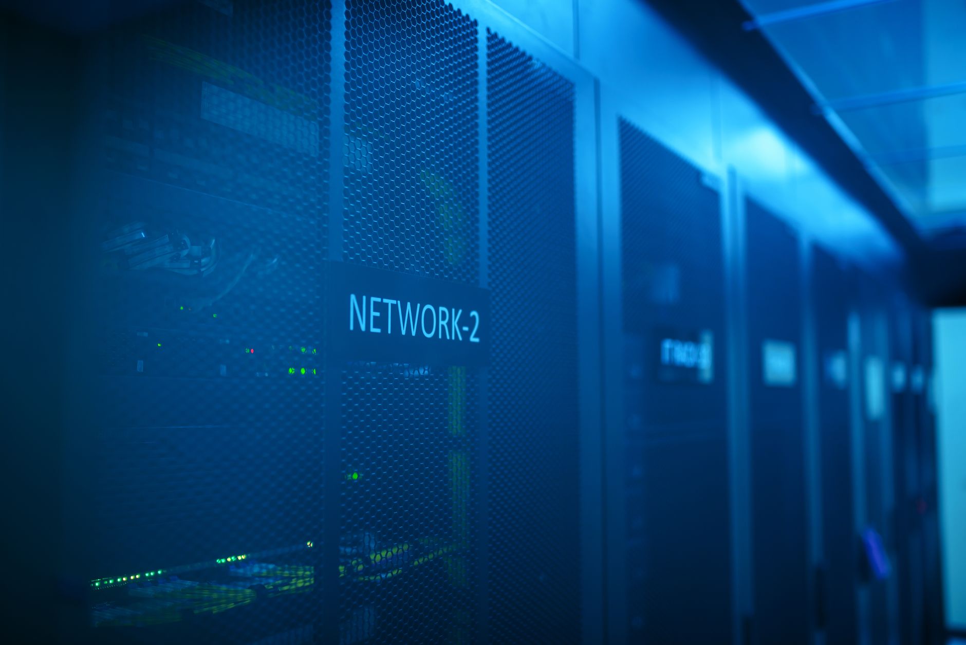 Futuristic database and data network visualization